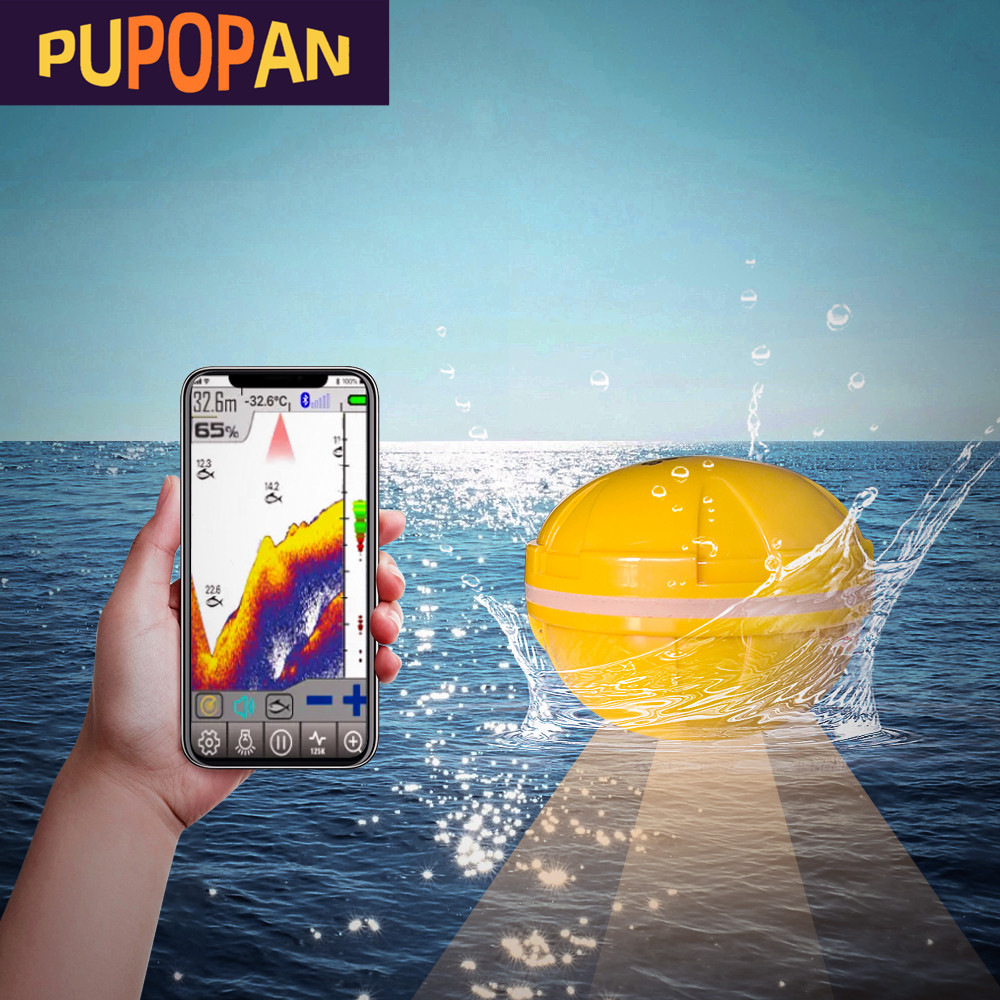 Fish Finder Transducer - PUPOPAN 100 متر العلامة التجارية الجديدة