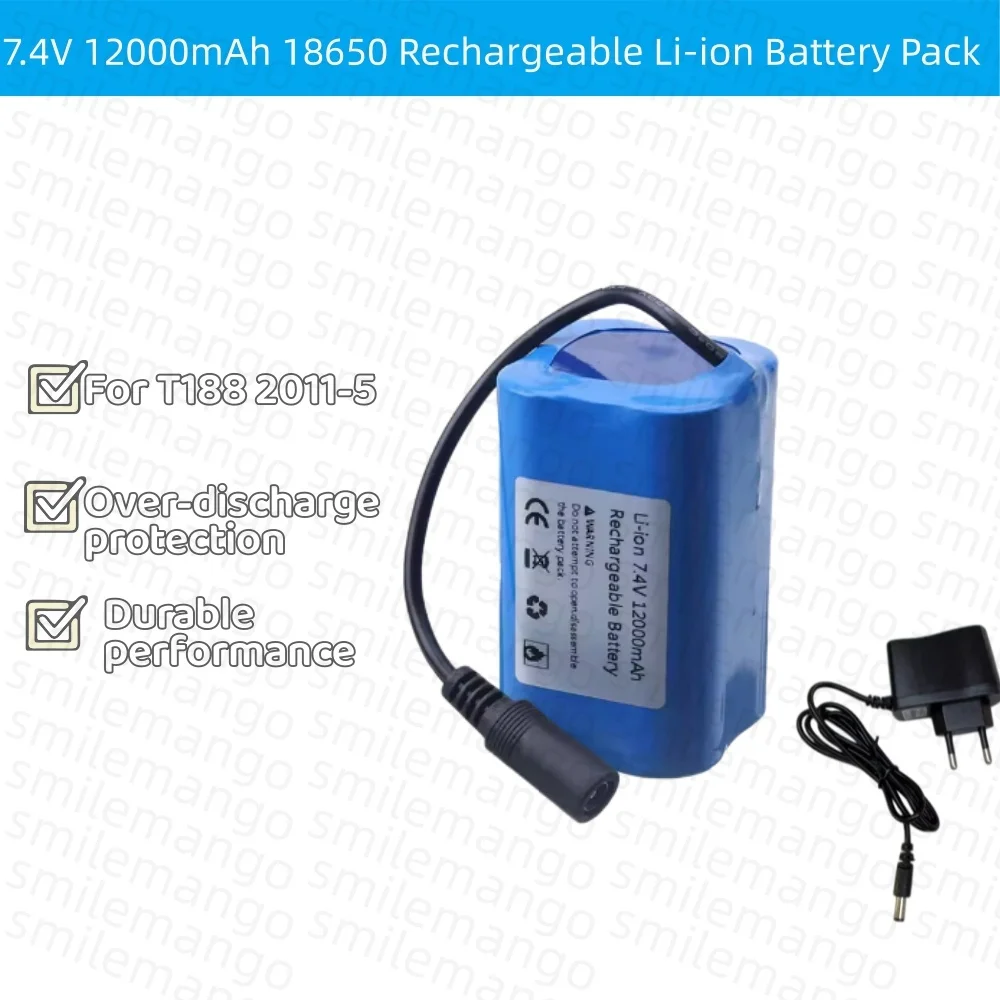 Fish Finder Charger - بطارية 7.4 فولت 12000 مللي أمبير
