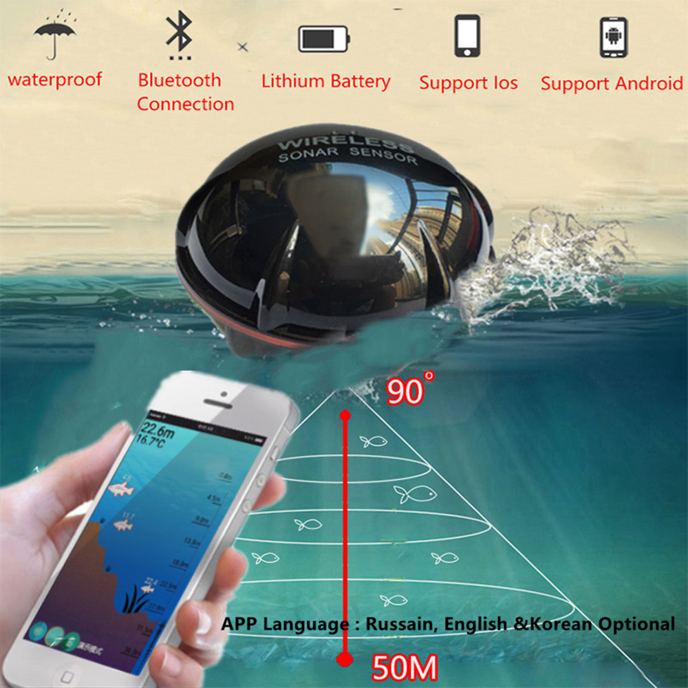 PUPOPAN 100 متر العلامة التجار - مراجعة Fish Finder Transducer وسعره